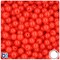 BeadTin Bright Red Opaque 8mm Round Plastic Craft Beads (300pcs)